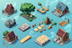 create professional 2d isometric pixel art for game assets