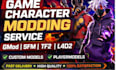 create, edit, mod and port gmod player model, sfm, tf2, l4d2 character model