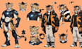 do a custom furry art commission and detailed furry reference sheet