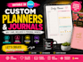 design canva editable digital planners, self care and wellness planners