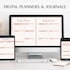 design canva editable digital planners, self care and wellness planners