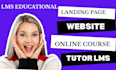 build lms educational website elearning website online course website education