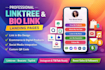 create a professional linktree  link in bio , bio link landing page