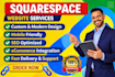 custom squarespace website design, development