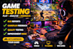 game test game play gameplay feedback game tester,