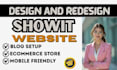 showit website design, redesign customization showit blog setup SEO optimization