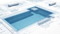 provide swimming pool structural design, reinforcement details, and construction