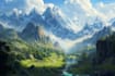 create fantasy landscape illustrations