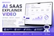 create modern ai saas explainer video for software, web app and startup