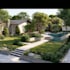 design backyard, frontyard, pool, patio as a landscape