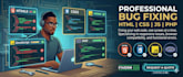 fix bugs in your HTML, CSS, and javascript website