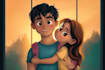 design a custom couple avatar for social media