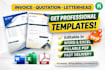 professional invoice template, quotation template, and fillable PDF form