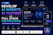 develop ai website, ai chatbot and full stack web application