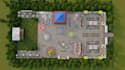 revitalize modern amusement park,visualize public playground,landscape rendering