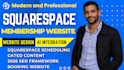build a professional squarespace membership and booking website