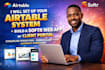 setup your airtable system and build a softr web app or softr client portal