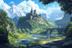 design amazing fantasy landscape