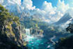 design amazing fantasy landscape