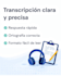 transcribo audio o vídeo a texto en español