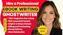 be your book writer, ebook ghostwriter, self help ebook writer ghost book writer