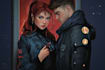 create a romantic couple digital illustration