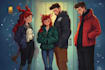 design a kawaii style couple character portrait