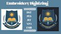 do embroidery digitizing and convert image to dst pes jef file fast