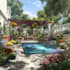create backyard landscape design rendering