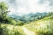 paint landscapes in watercolor