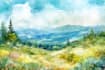 paint landscapes in watercolor