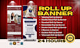 design roll up banner, pull up, retractable banner design