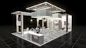 design 3d exhibition stand, trade show booth, event design, backdrops
