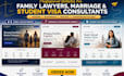 create family lawyer website, student consultant websites for sponsorship cases