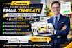 do mailchimp email template, newsletter layout, and branded HTML email design