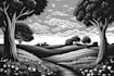 create custom linocut illustration or background