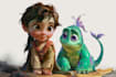 create images inspired by disney pixar style