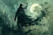 draw a metal, horror, dark art