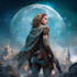 create a unique fantasy book cover illustration
