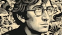 draw a portrait drawing in linocut illustration