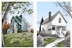 draw house illustration, portrait and landscape
