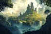 do fantasy background and landscape