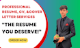 provide professional resume, CV writing service