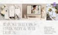design an elegant and modern wedding stationery suite