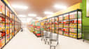 buildup 3d supermarket interior,convenience store,layout checkout counter design