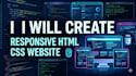 create responsive HTML CSS website