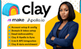 setup make com, hubspot crm workflow, clay com, apollo io, make automation