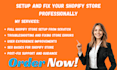 setup and your shopifycustomization store professionally bug fixing performashop