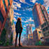 an background anime any in style