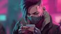 make a cyberpunk character art